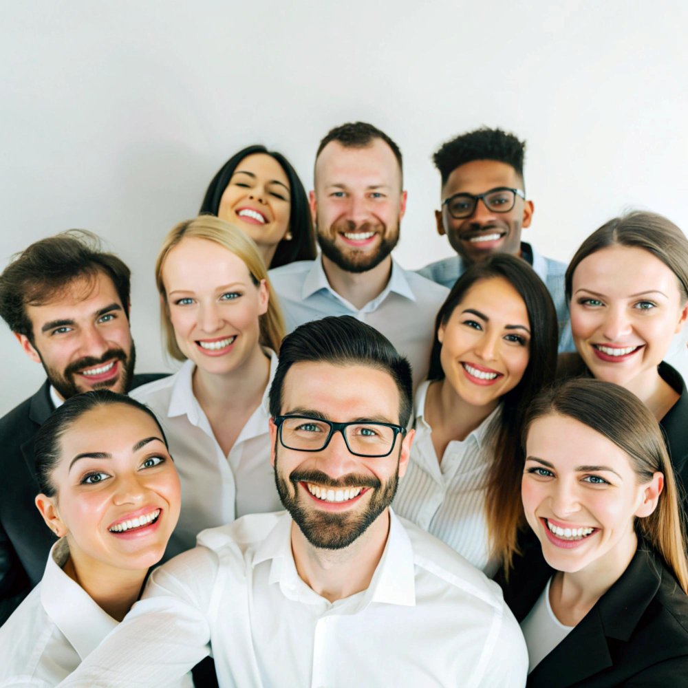 Group headshot of some office employees